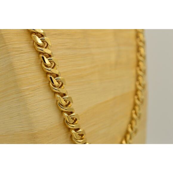 Givenchy Vintage Heavy Necklace Gold Cuban Chain 24" Chunky Signed 1980s BinM - Picture 6 of 12